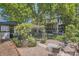 Charming backyard oasis with a decorative pergola, mature trees, and inviting seating area, perfect for relaxation and gatherings at 785 Fillmore St, Denver, CO 80206