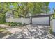 View of the garage and surrounding property featuring a well-maintained exterior, mature trees, and a secure perimeter wall at 785 Fillmore St, Denver, CO 80206