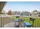 Cozy outdoor deck featuring a table and chairs, perfect for enjoying the community view at 2976 Eagle Way, Boulder, CO 80301