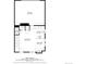 Floor plan of the first story of a home with a garage, bath, living room, kitchen, and dining area at 3300 W Florida Ave # 36, Denver, CO 80219