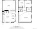 Complete floor plan of both stories of the home showing the garage, bedrooms, living spaces, and bathrooms at 3300 W Florida Ave # 36, Denver, CO 80219