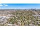 Wide aerial view of residential area, tree lined streets, city skyline in the background at 108 W Byers Pl # G1, Denver, CO 80223