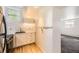 Modern kitchen features white cabinetry, stainless appliances, and a bright, open feel at 108 W Byers Pl # G1, Denver, CO 80223