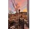 Balcony featuring stylish chairs and a small table with sunset views at 377 Pearl St # 5, Boulder, CO 80302