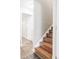 Bright stairway with tiled landing and hardwood steps at 377 Pearl St # 5, Boulder, CO 80302
