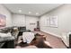 Cozy living room featuring a comfortable leather sectional and modern decor at 2001 Lincoln St # 2524, Denver, CO 80202