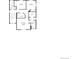 Upstairs floor plan featuring three bedrooms, two baths, a walk-in closet, and a laundry room at 22033 E 38Th Pl, Aurora, CO 80019