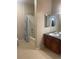 Clean bathroom with tub shower and double vanity at 17346 Nature Walk Trl # 201, Parker, CO 80134