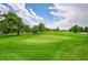 Scenic golf course view featuring a lush green putting green under a partly cloudy sky at 14300 E Marina Dr # 109, Aurora, CO 80014