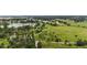 Picturesque aerial shot showcasing a serene lake, winding paths, and vibrant green landscapes at 8455 W Belmar Ave, Lakewood, CO 80226
