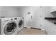Clean laundry room with new washer and dryer at 7411 S Crescent Ct, Littleton, CO 80120