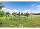 Backyard with garden and grass at 3672 Deer Creek Dr, Parker, CO 80138