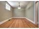 Formal dining room with hardwood floors and stained glass window at 471 N Humboldt St, Denver, CO 80218