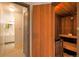 Bathroom with sauna access and updated vanity at 9573 E Kansas Cir # 57, Denver, CO 80247