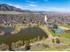 Beautiful aerial view of a neighborhood near a park, recreation center, and mountains at 1275 Berea Dr, Boulder, CO 80305