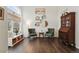 Spacious living room featuring hardwood floors, high ceilings, and elegant decor for comfortable living at 2574 Cove Creek Ct, Highlands Ranch, CO 80129