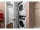 Convenient in-unit laundry with stackable washer and dryer at 3335 S Monaco Pkwy # D, Denver, CO 80222