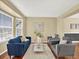 Bright living room features hardwood floors, bay windows, and comfortable seating at 8380 Blackgum St, Parker, CO 80134