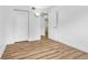 This bedroom has wood floors, a large closet, and white walls at 20 S Boulder Cir # 2109, Boulder, CO 80303