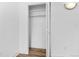 This closet has a bar for hanging clothes and shelves for storage at 20 S Boulder Cir # 2109, Boulder, CO 80303