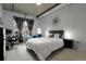 Cozy bedroom featuring a large window, desk, chair, and a comfortable bed at 2229 Blake St # 505, Denver, CO 80205