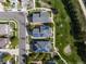 Aerial shot showcases neighborhood homes with solar panels, green spaces, and walking paths at 9530 Gray St, Westminster, CO 80031
