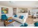 Open-concept living area with hardwood floors, comfortable seating, and seamless flow to the kitchen at 4565 Pussywillow Ct, Boulder, CO 80301