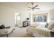 Spacious main bedroom featuring walk in shower, large window and ceiling fan at 4565 Pussywillow Ct, Boulder, CO 80301