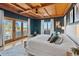 Inviting main bedroom featuring a wood ceiling, access to a private deck and views at 13326 Kuehster Rd, Littleton, CO 80127