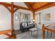 Cozy sitting area with wood beams and mountain views at 13326 Kuehster Rd, Littleton, CO 80127