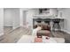Basement with bar seating, stylish decor, and cozy seating area at 801 S Harrison St, Denver, CO 80209