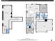 Complete floorplan displaying both floors with a kitchen, bedrooms, and a garage at 9868 Olathe St, Commerce City, CO 80022