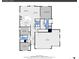 Detailed floorplan showcasing the layout of the kitchen, bedrooms, and garage at 9868 Olathe St, Commerce City, CO 80022