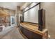 Home theater with built in entertainment center and large screen at 187 Fox Ridge Dr, Evergreen, CO 80439