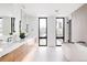 Modern bathroom with double vanity and soaking tub at 580 S Franklin St, Denver, CO 80209