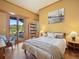 Inviting main bedroom features private outdoor access and mountain views at 3395 Timbergate Trl, Evergreen, CO 80439