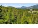 Scenic view of the surrounding nature, featuring lush trees, rolling hills and snow-capped mountains at 3395 Timbergate Trl, Evergreen, CO 80439