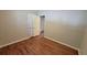 Bedroom with hardwood floors and double door closet at 2998 S York St, Denver, CO 80210