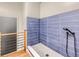 Convenient indoor dog wash station with tiled walls at 521 Milwaukee St, Denver, CO 80206