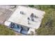 An aerial shot of the building's roof with multiple A/C units and an outdoor terrace at 624 E 18Th Ave # 4, Denver, CO 80203
