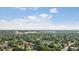 Overhead view of a neighborhood and city at 1418 Glencoe St, Denver, CO 80220