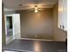 Kitchen with white cabinets, contrasting walls and countertop and a ceiling fan at 8645 Clay St # 400, Westminster, CO 80031