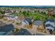 Great aerial view of the community, homes, and open space nearby at 3678 Shadow Cir, Castle Rock, CO 80109