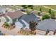 Aerial view of a well-maintained home with a fenced yard and lovely landscaping at 3678 Shadow Cir, Castle Rock, CO 80109