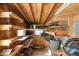 Interior storage shed showing open wood framing and storage shelves at 3465 Beeler Ct, Denver, CO 80238