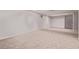 Carpeted basement featuring natural lighting, a blank canvas for customization at 6131 Wolff St, Arvada, CO 80003