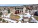 Expansive backyard featuring a wooden fence, a storage shed, and a large, well-maintained lawn at 15640 Agate Creek Dr, Monument, CO 80132