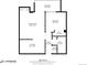 Detailed floorplan outlining a 674 sqft apartment at 1350 Josephine St # 208, Denver, CO 80206