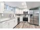 Modern basement kitchen with stainless steel appliances at 4675 Reed St, Wheat Ridge, CO 80033