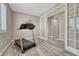 Exercise room with treadmill, gray walls, and wood-style flooring at 177 Vista Cliff Cir, Castle Rock, CO 80104